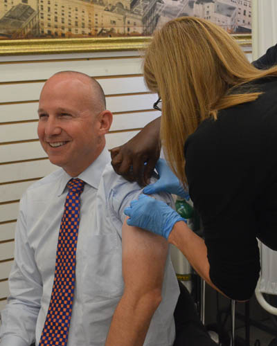 Governor Markell gets his flu shot